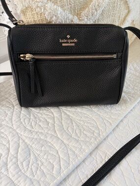 kate spade Black Pebbled Leather Small Crossbody